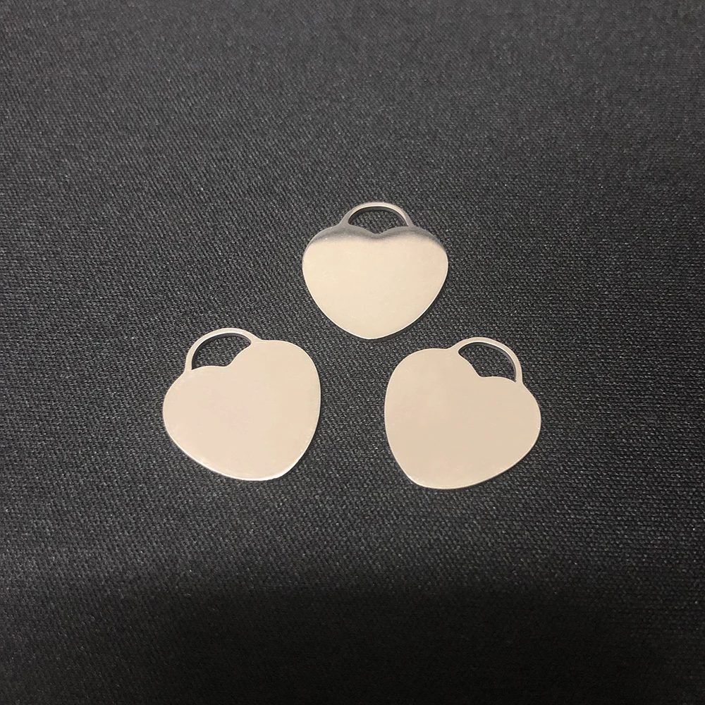 5 шт./лот высокое качество нержавеющая сталь подвеска в форме сердца для DIY