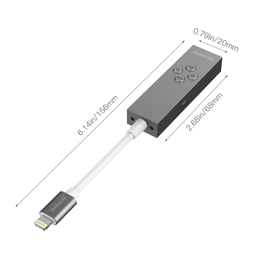 Dodocool MFi Lightning 2 в 1 с 3 5 мм адаптер для наушников USB портом in Удаленное управление при