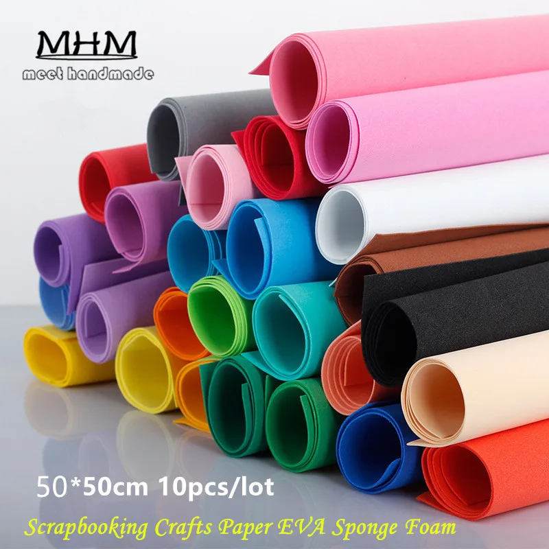 10 шт./лот толщина 1 мм для скрапбукинга поделок Эва губка пенопласт бумага пакеты