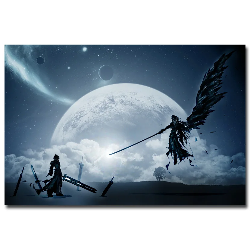 Печатный постер Final Fantasy Art из шелковой ткани 13x20 24x36 дюймов Популярная Игровая