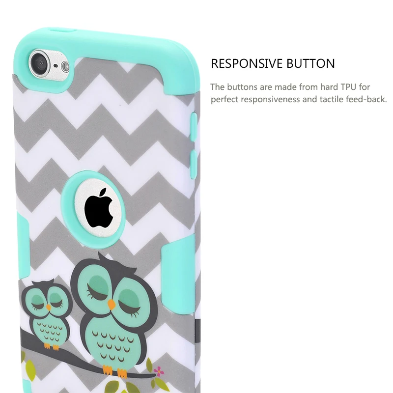 For iPod Touch 6 Owls Case Covers Anti-Knock Hybrid Hard&ampSilicone Phone Cases Fundas w/Screen Protector Film+Stylus Pen Gifts |