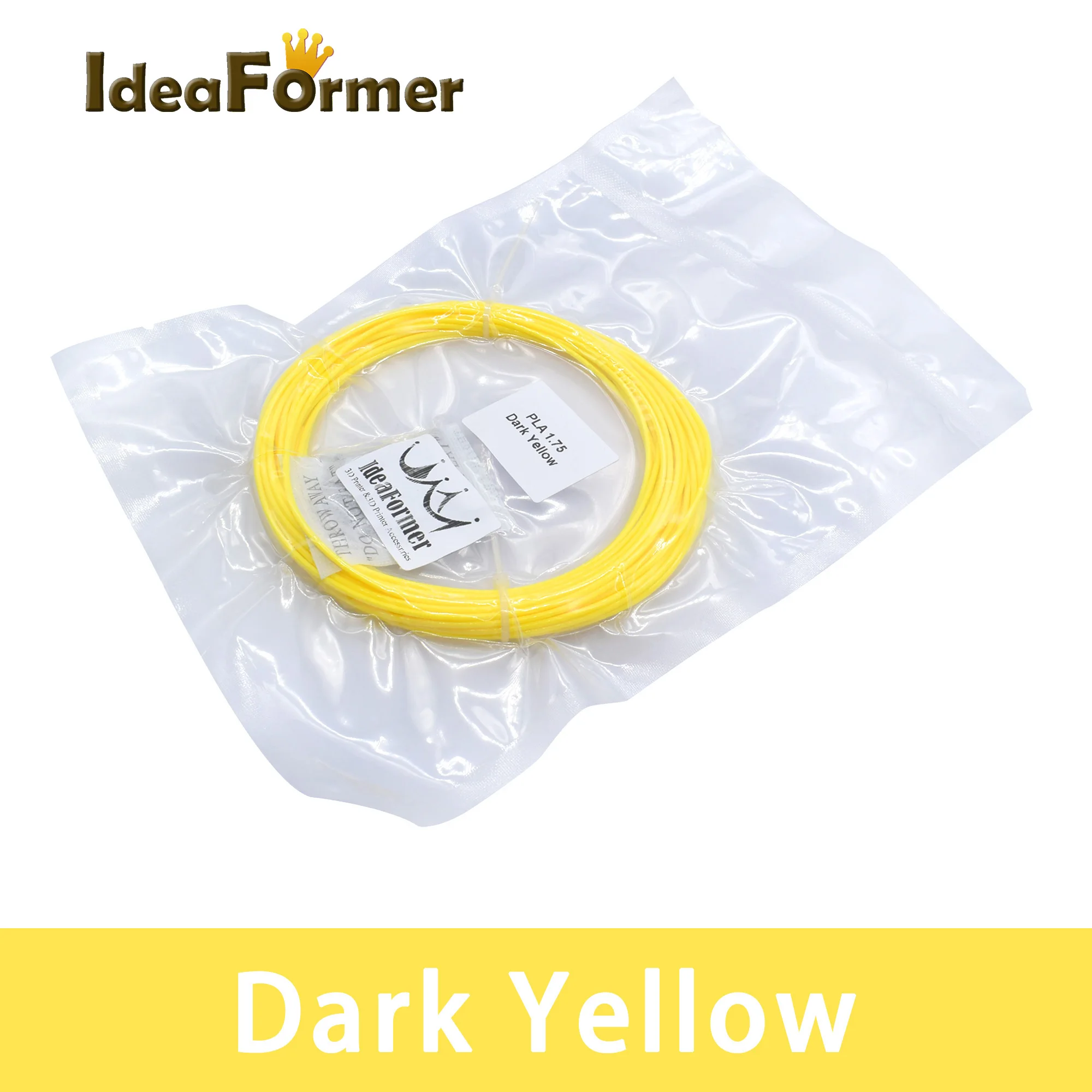 Dark Yellow 10 метров PLA 1,75 мм нити печатные материалы пластик для 3d принтера экструдер аксессуары с ручкой 22 цвета Варианты - Цвет: Dark Yellow
