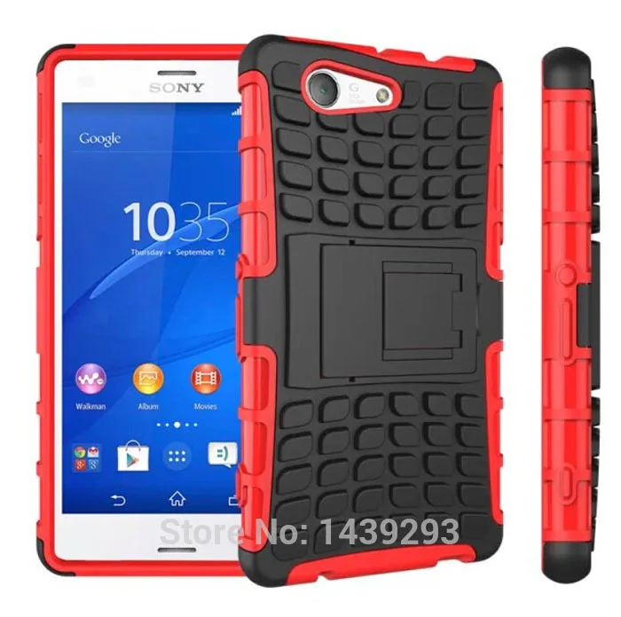 Для Sony Z 3 Compact TPU & Plastic Stand Противоскользящий Износостойкий чехол для Xperia Z3 D5803 D5833 7