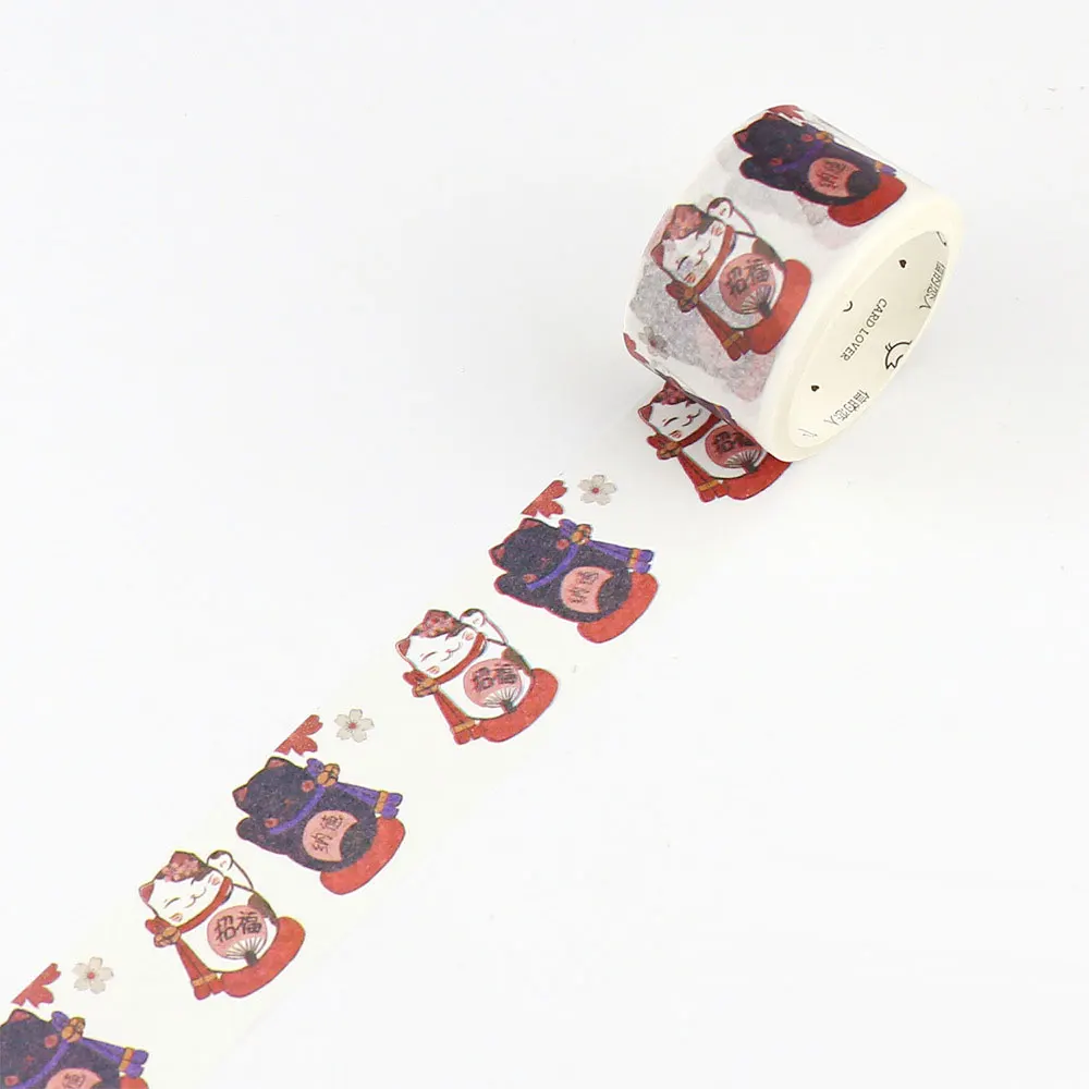 1 x (плютус кошка) 3 см X 7 м Kawaii васи лента дети DIY дневник декоративная клейкая