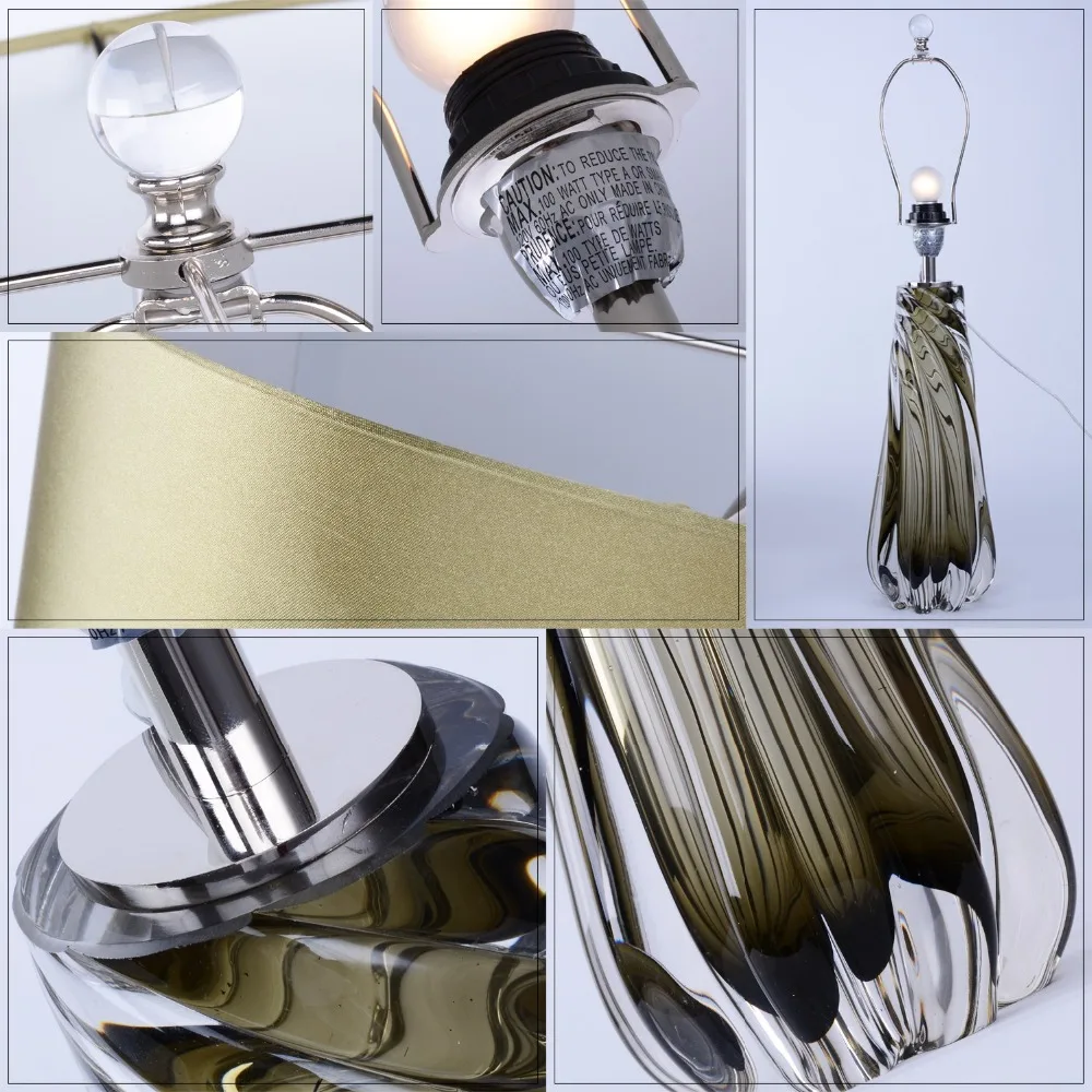 Living Room Lamp 2018 Newest Design ZhongShan Metal Coloured Glaze Vase Glass Table for Bedroom Light 3020 | Освещение