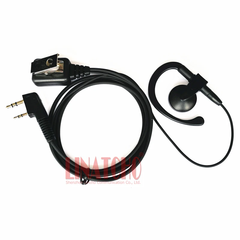 10 PCS Durable walkie talkie professional big PTT button mic clip earphone earpiece with iron clip universal K-Type