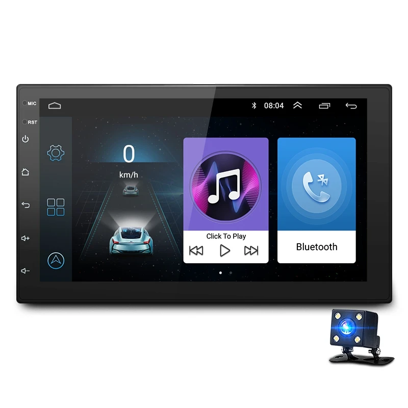 7 дюймов Android8.1 2 Din автомобильный DVD радио мультимедиа плеер GPS навигация