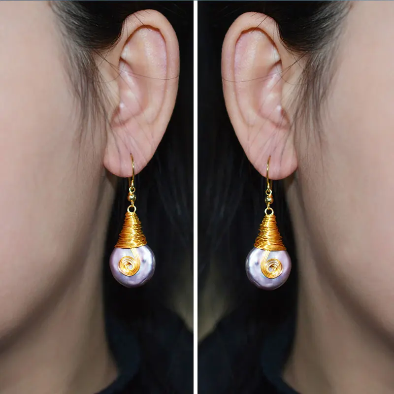 [ZHIXI] серьги из пресноводного жемчуга для женщин, изысканные ювелирные изделия, большие серьги из натурального барочного жемчуга, серьги-капли, модный подарок на вечерние E354