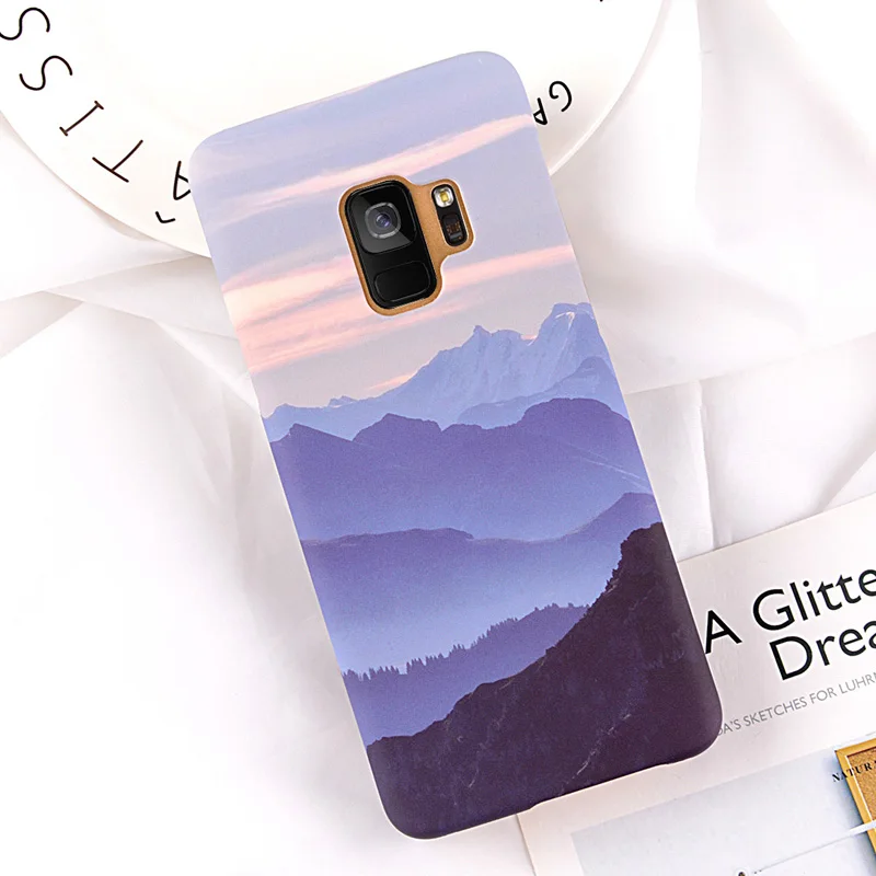 AC1040 USLION ультра тонкий чехол для телефона для samsung Galaxy S9 S8 Plus Note 9 Note 8 S7 Edge горный пик лес Жесткий PC задний чехол s - Цвет: AC1040