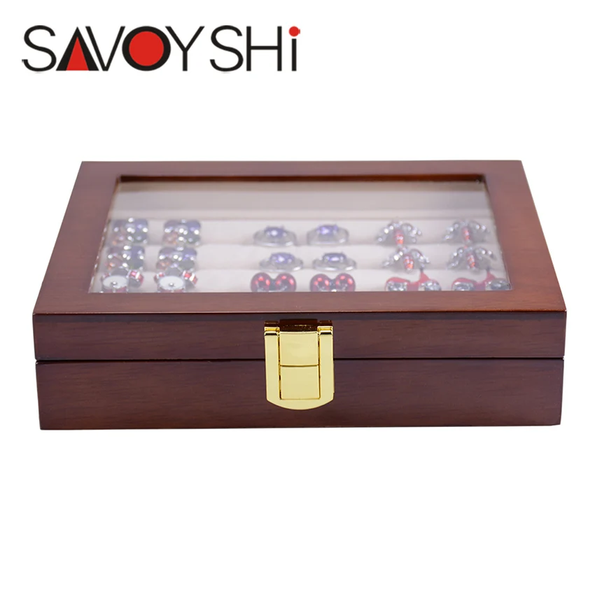 Бижутерия SAVOYSHI роскошная стеклянная коробка для хранения 12 пар вместительная