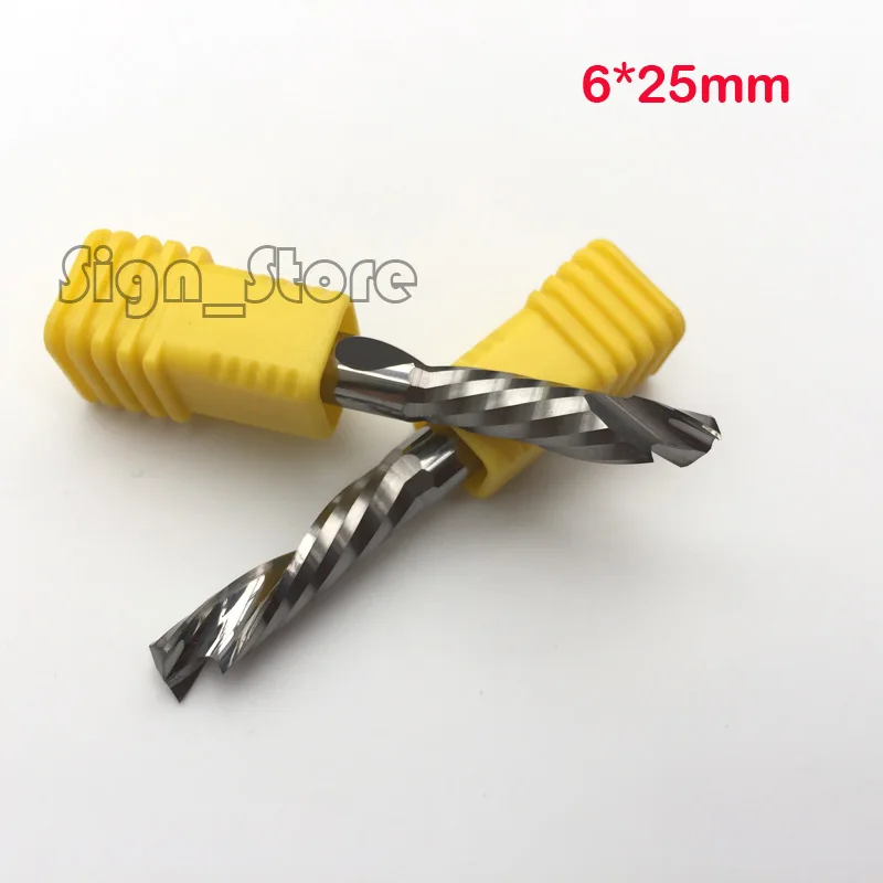 Фрезерный станок с ЧПУ 2 шт. твердосплавный фрезерный типа ААА одной канавкой 6 х25