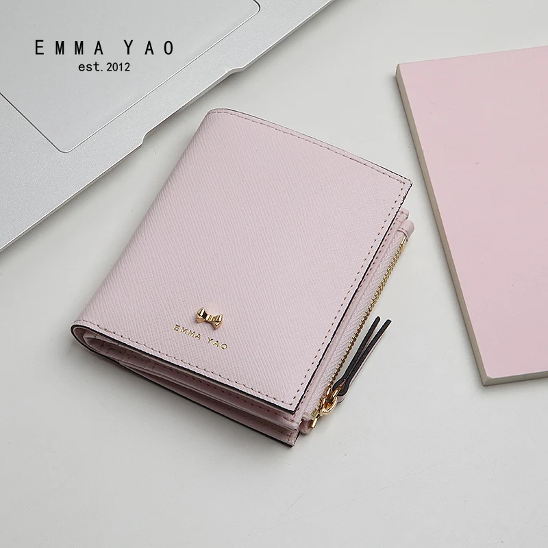 

Женские кошельки из натуральной кожи от EMMA YAO, Модный чехол-кошелек от известного бренда