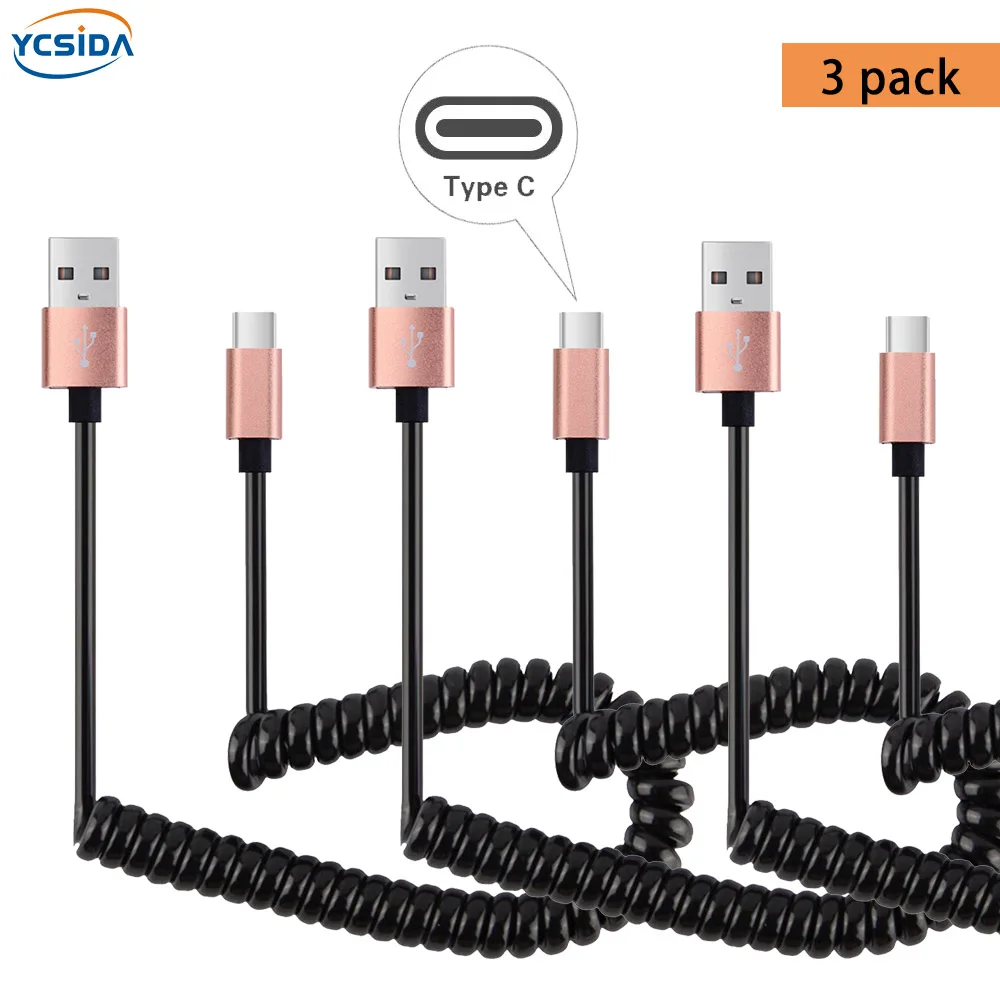Телескопический Кабель зарядного устройства ROOTOO USB C для Samsung S8/LG G6/Huawei mate 20/redmi