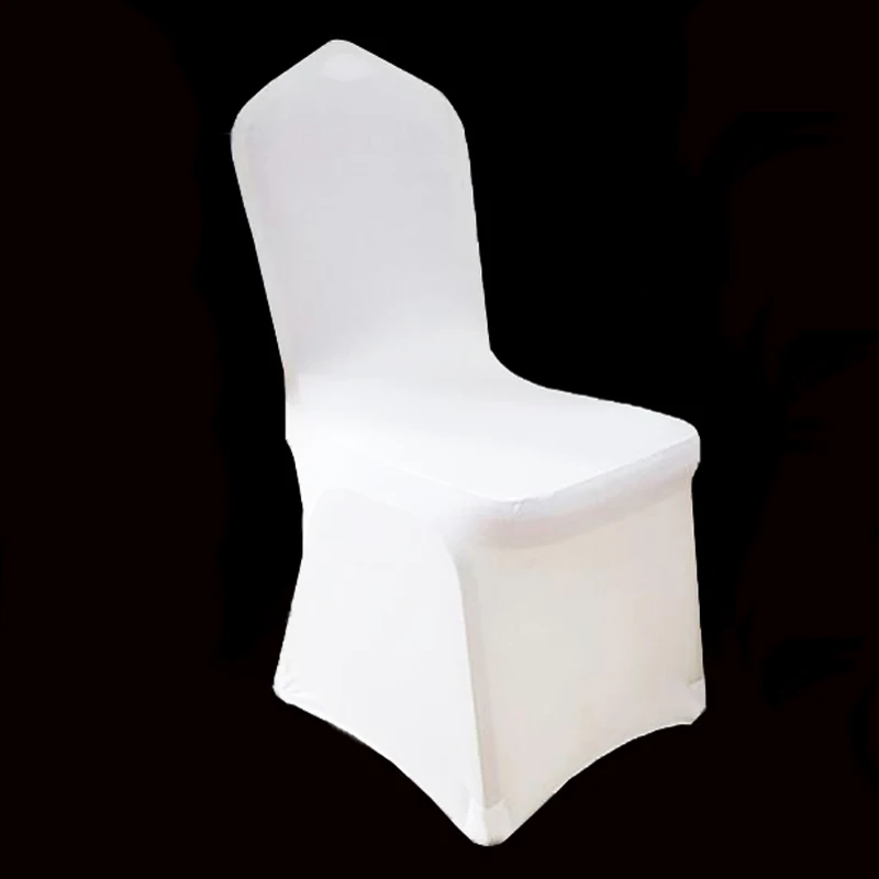 

500 PCS Universal White Stretch Polyester Spandex Wedding Party Chair Covers for Weddings Banquet Hotel Decoration Decor