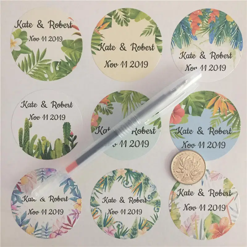100 шт. индивидуальных наклеек персонализированные наклейки для свадебных