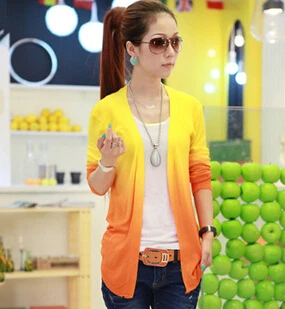 2014 Hotshop Sweaters Women Open Stitch Sweet Candy Color Crochet Knit Top Thin Blouse Sweater Cardigan |
