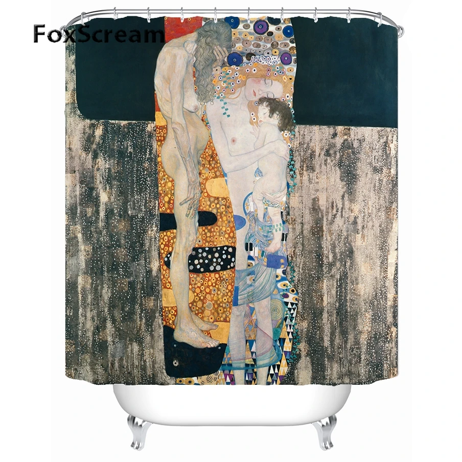 Gustav Klimt занавеска для душа ванной s Водонепроницаемая большая Frabic в | Дом и сад