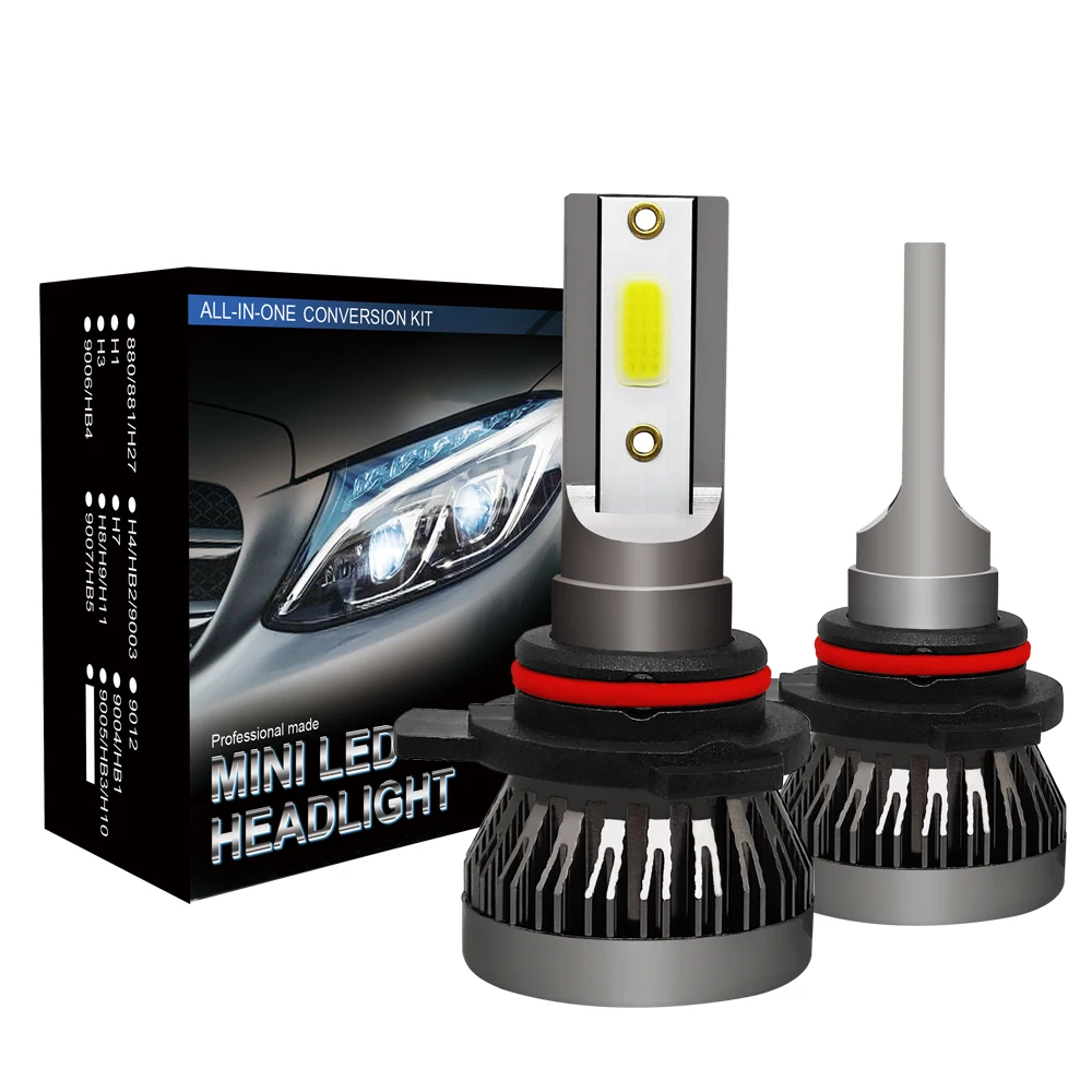 12000lm 1 пара фар Мини Автомобильная светодиодная лампа H4 HB2 9003 Hi/Low Beam 9005 HB3 H10 9006 HB4 h8 h9