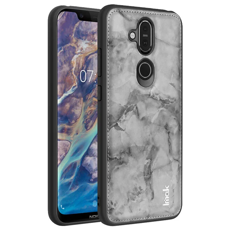 IMAK Для Nokia 8 1 чехол для X7 ткань + PC TPU рамка противоударный роскошный на заднюю