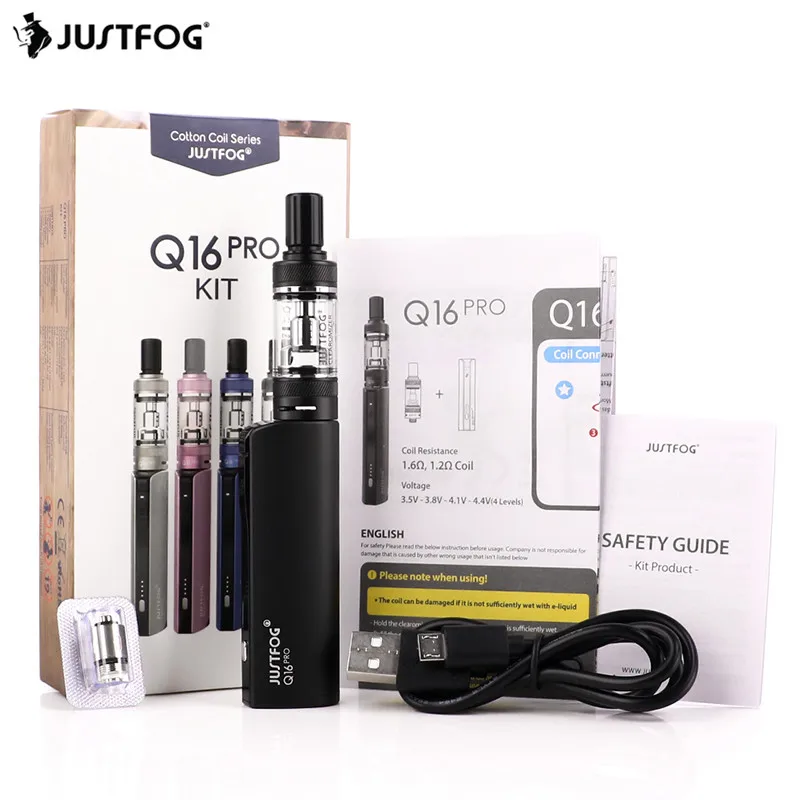 Новейший JustFog Q16 Профессиональный стартовый пакет 900 мАч электронная сигарета