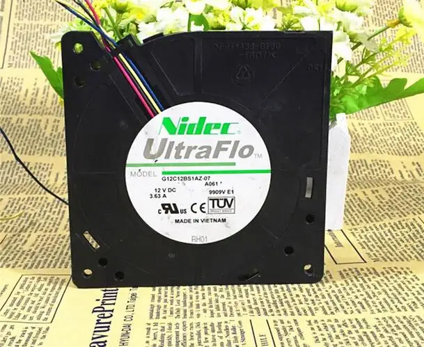 NIDEC G12C12BS1AZ 07 12V 3.63A 12 cm 120*120*32mm 4 проводной турбокомпрессор|nidec|12 cmturbocharger |