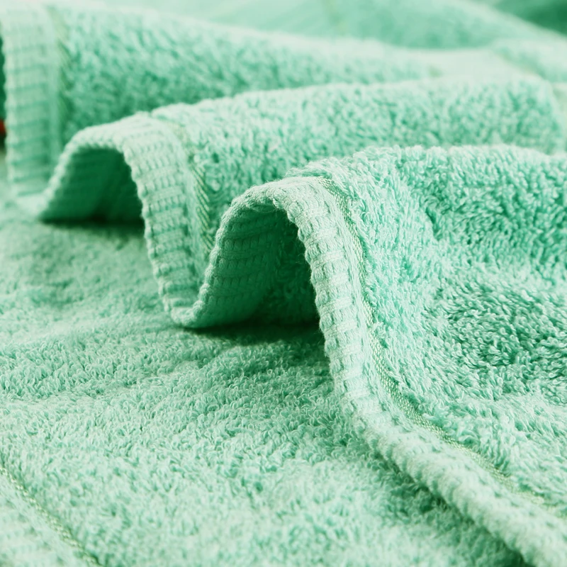 Зеленый цвет полотенце комплект 3 шт./лот лицо волосы ванна полотенец 100% хлопок