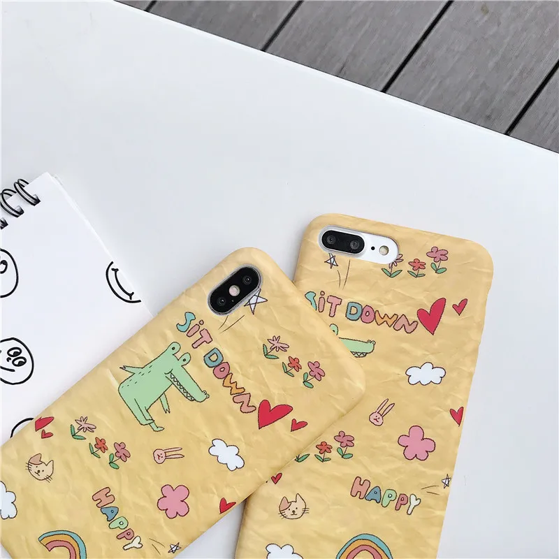 LANCHE Cute Carton Plastic Phone Case Cover For Xiaomi mi 8 9 SE 6 6X Note 3 Funny Dinosaur Hard PC Coques |