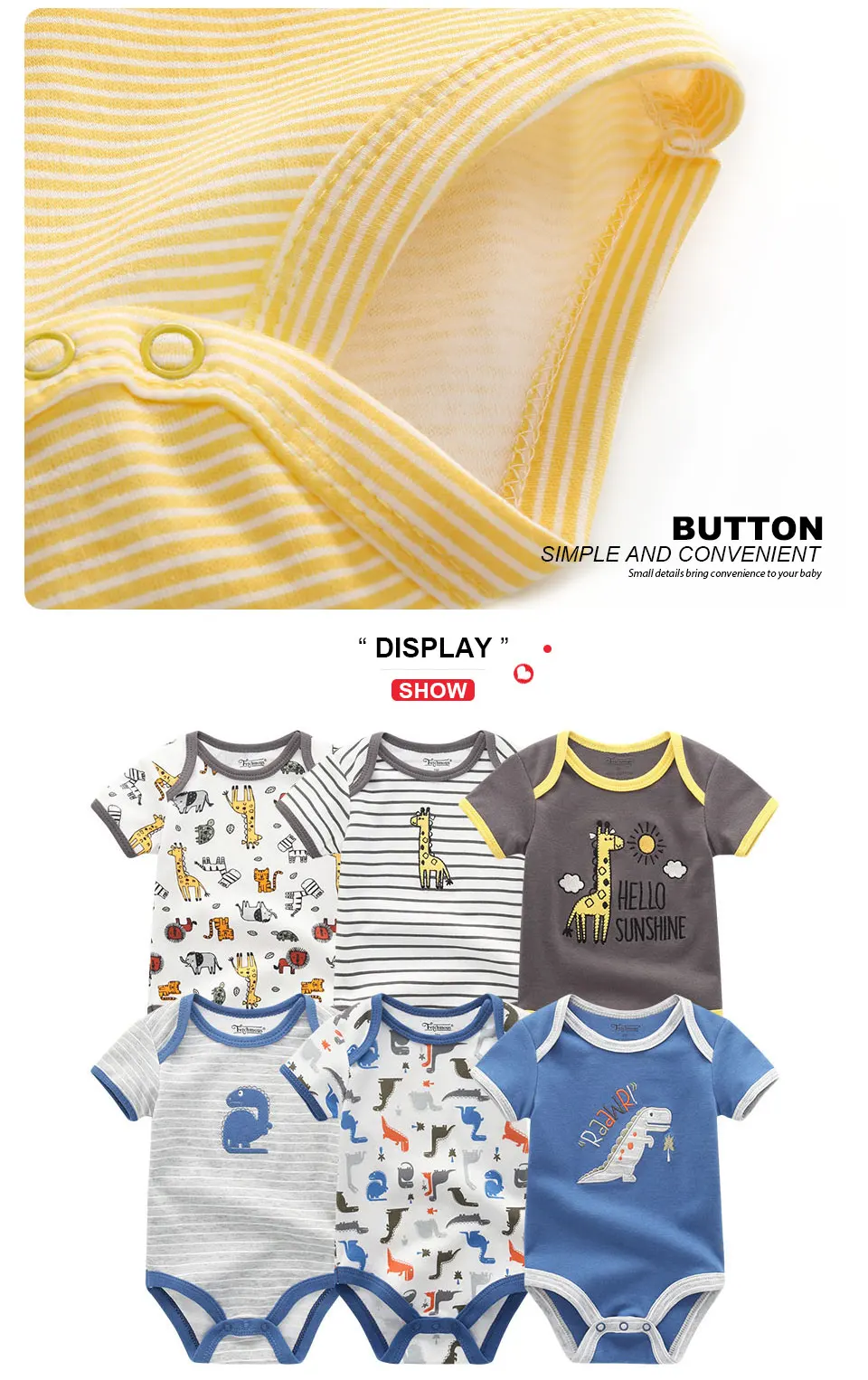 Hot Sale Infant Toddler Clothes Newborn Baby Boys Rompers Clothing Summer 0-12M Short Sleeve Baby Girls Sets roupas de bebe