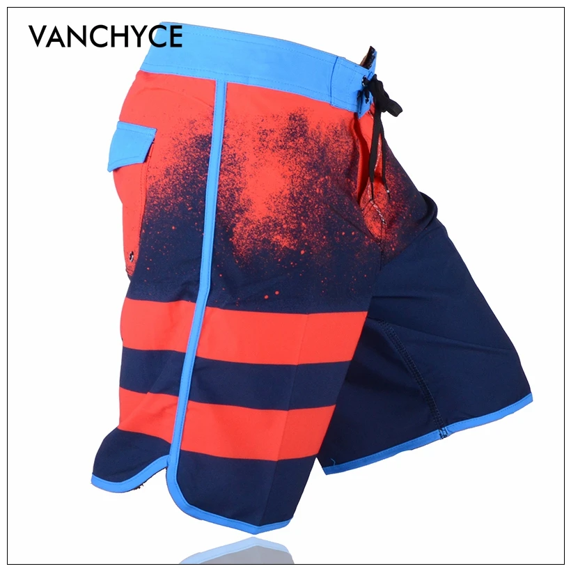 VANCHYCE Мужские шорты пляжные бермуды короткая быстросохнущая Серебряная доска для