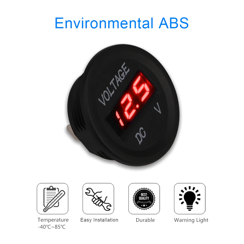 Светодиодный цифровой вольтметр для мотоцикла водонепроницаемый Для судовой