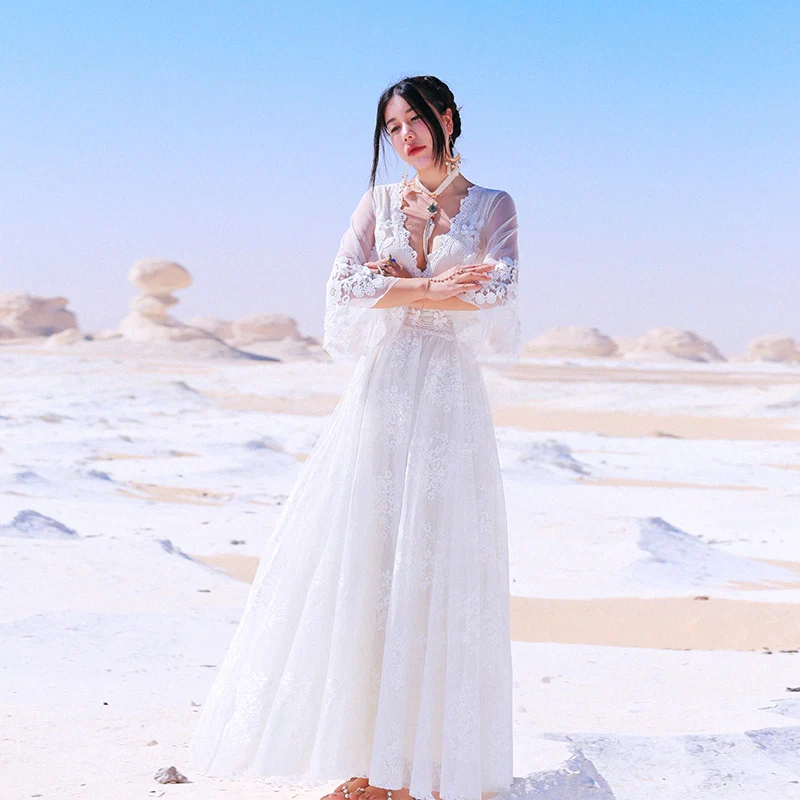 2017 весеннее летнее Сексуальное Белое Кружевное цельнокроеное платье с