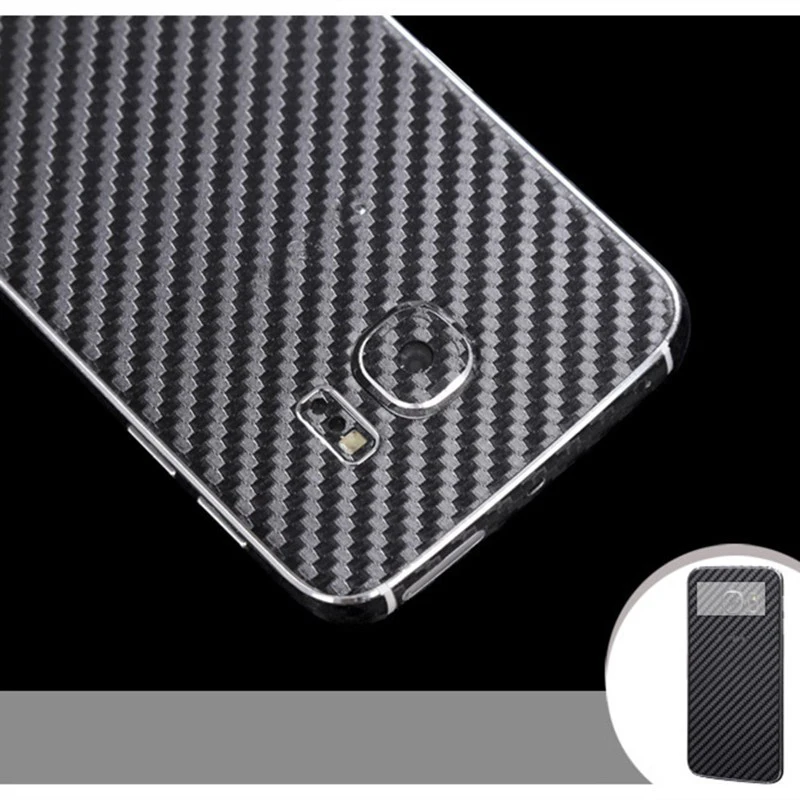 Yojock Phone Sticker For Samsung Galaxy S6 edge 3D Carbon Fiber Full Body Back Film Case Cover Wrap Skin Coque |