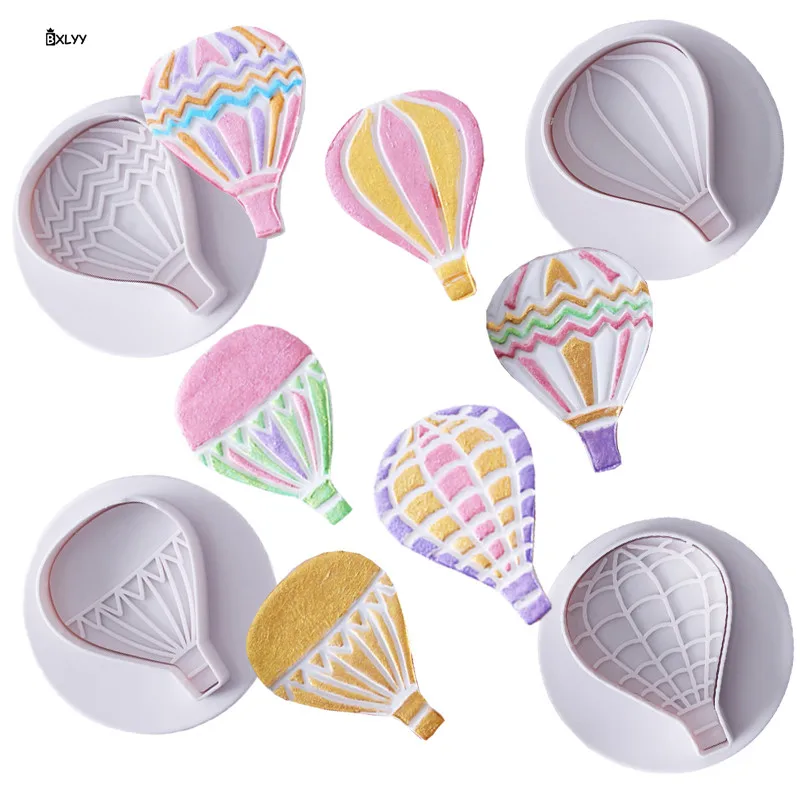 

BXLYY new 4pc hot air balloon plastic mold cake baking decoration tool spring mold 2019 new year decorations party supplies.7z