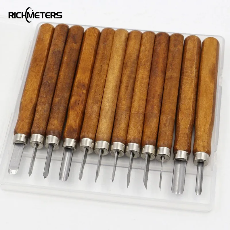 12 шт./компл. резьба по дереву ручная узкий скребок Инструмент для основной резки