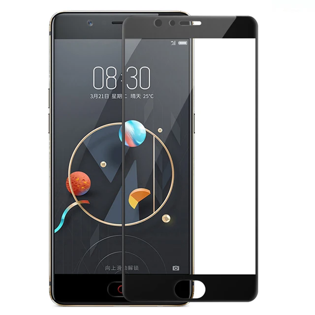 2 шт. 3D закаленное стекло для ZTE Nubia M2 Полное покрытие экрана Взрывозащищенная