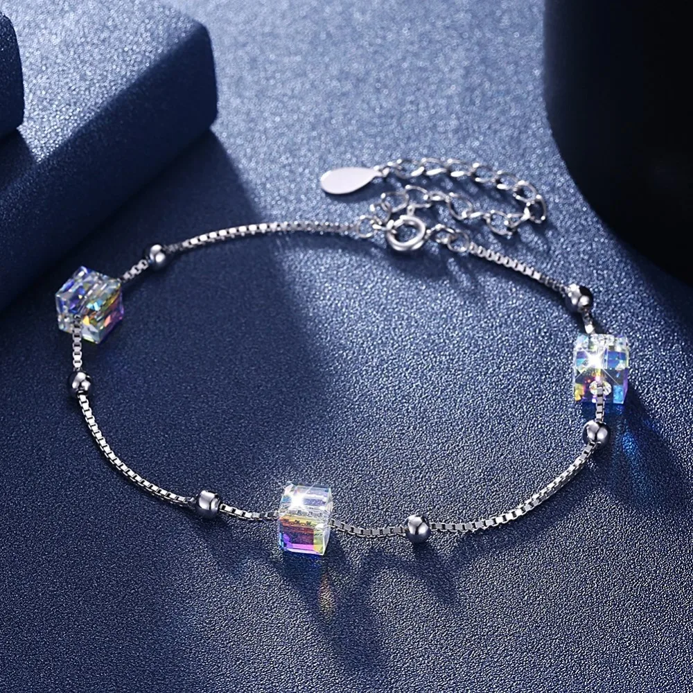 LEKANI браслет с кристаллами Swarovski из стерлингового серебра 925 пробы Ms. Crystal