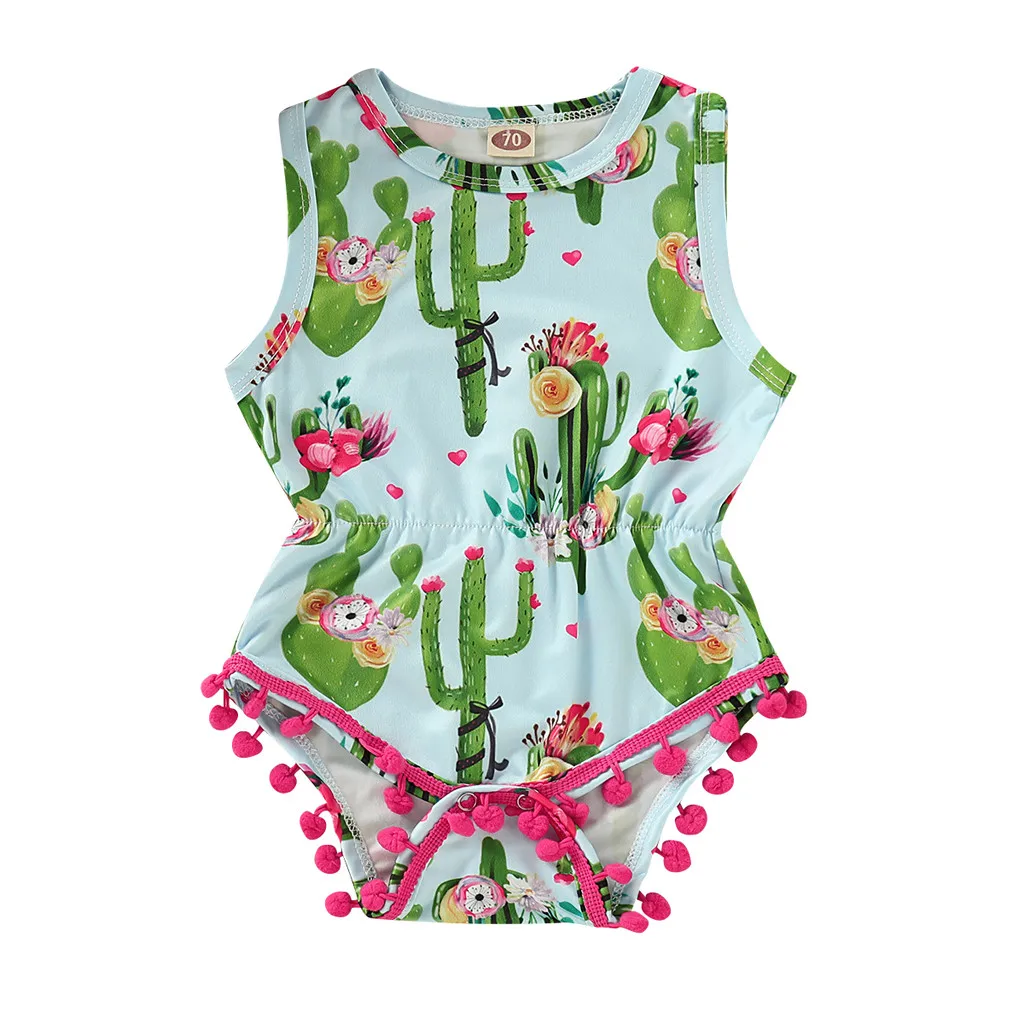 Боди для детей одежда маленьких девочек боди с кисточками и рисунком летняя