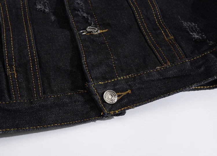 

Ripped Denim Vest 5XL Jeans Waistcoat Men Cowboy Sleeveless Jacket