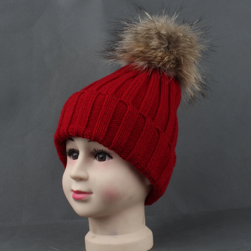 От 3 до 8 лет зимние меховые шапки для детей флисовая подкладка Зимние шапочки