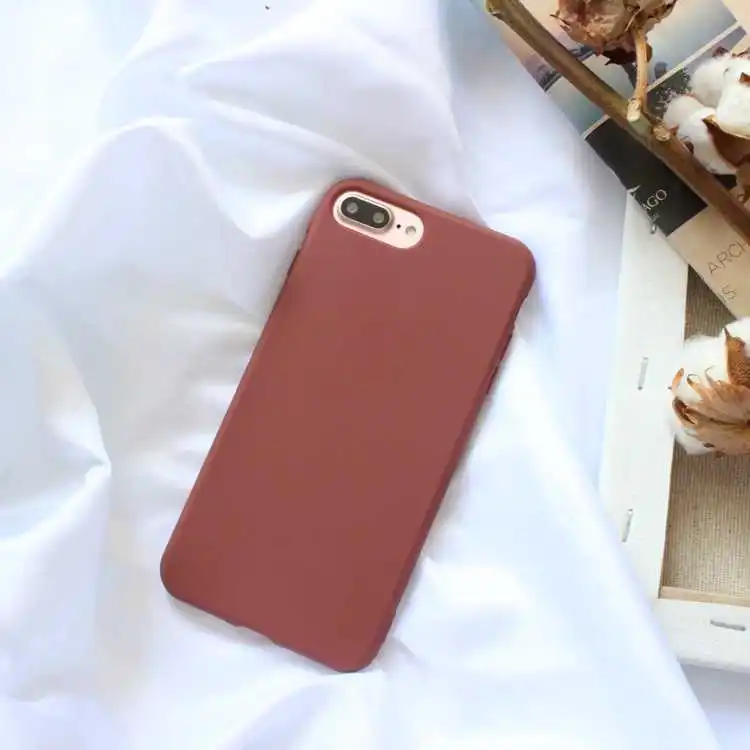 Fashion Simple green red Phone Case For iphone X XS soft silicone protective Back Cover 6 6s 7 8 plus case Coque |
