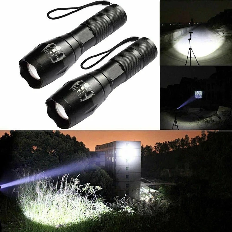 Светодиодный фонарь Lampe de pocket водонепроницаемый перезаряжаемый аккумулятор 18650