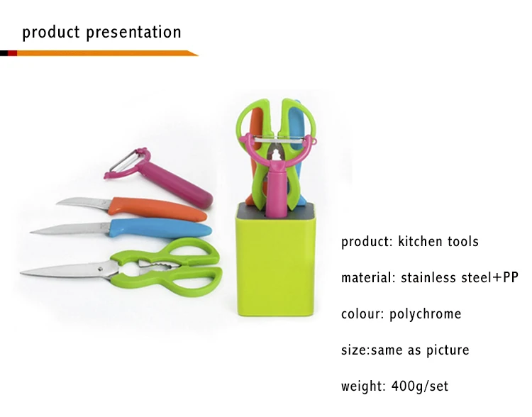 5 шт./компл. красочные стальные кухонные ножи кухонный нож для фруктов ножничный