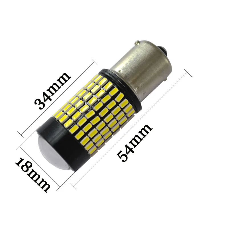 100 шт. Автомобильные светодиодные лампы 360 BA15S 1156 SMD 126 3014 1157 BAY15D 7440 7443 | Автомобили и