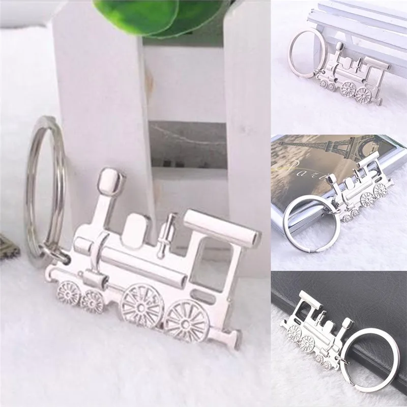 PINKSEE Творческий Серебряный Цвет паровоз локомотив Дизайн Брелок Панк