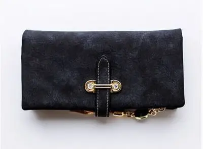 black Длинный модный короткий матовый женский кошелек в винтажном стиле с кисточками на молнии и застежке, женские кошельки и кошельки, сумка для денег, 851 - Цвет: black