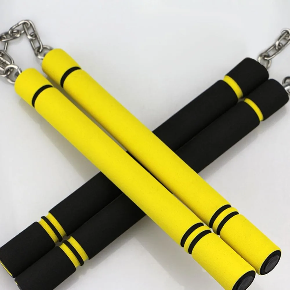 ZOOBOO кунг-фу Nunchakus боевое искусство защитная пена Nunchakus губка двойная дубинка с цепочкой из нержавеющей стали