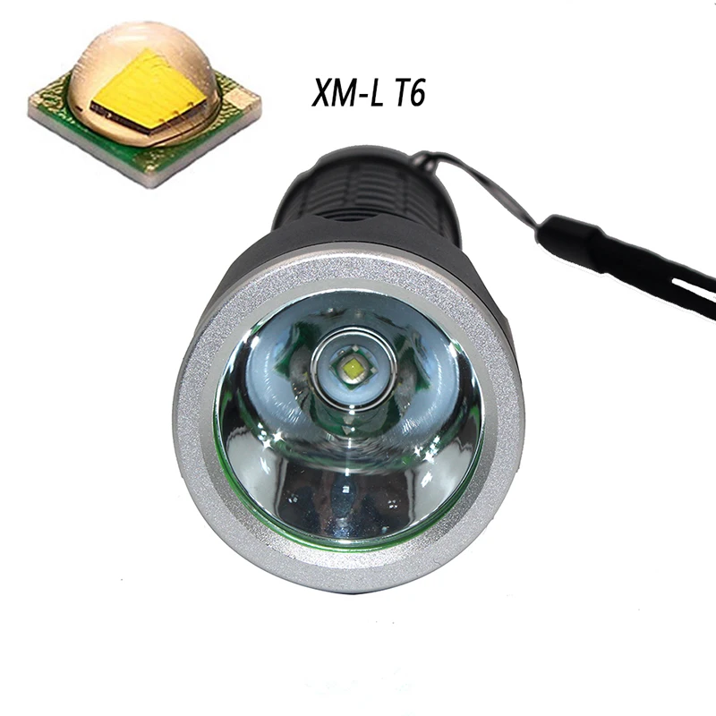 Портативный T6 LED flashlightrechargeable Увеличить факел 5 Режим CREE xm l вспышки света