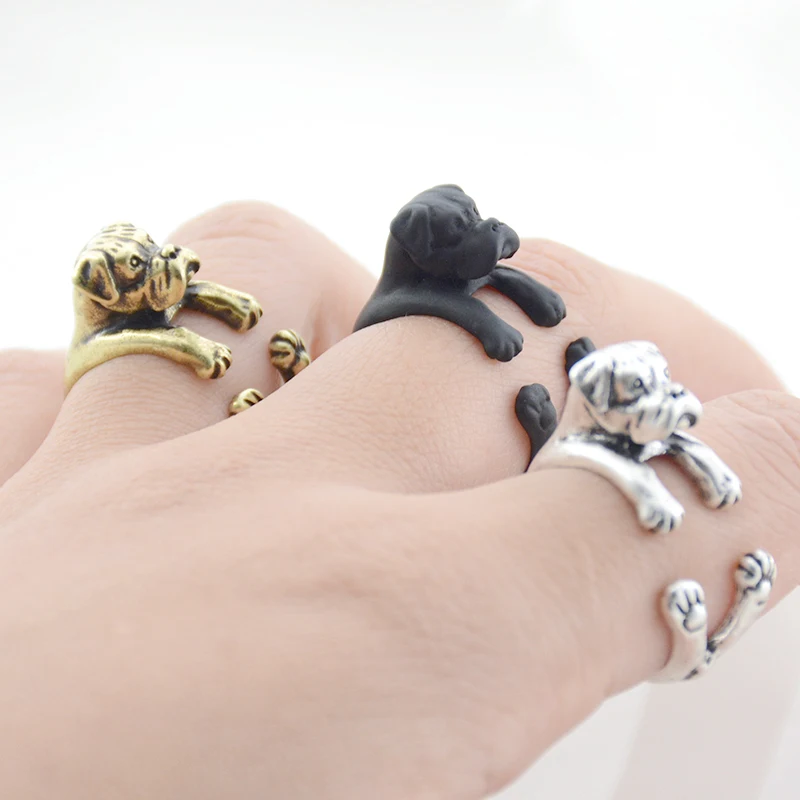 Античное серебристое кольцо Fei Ye Paw Boho для женщин уникальное с животными мужские