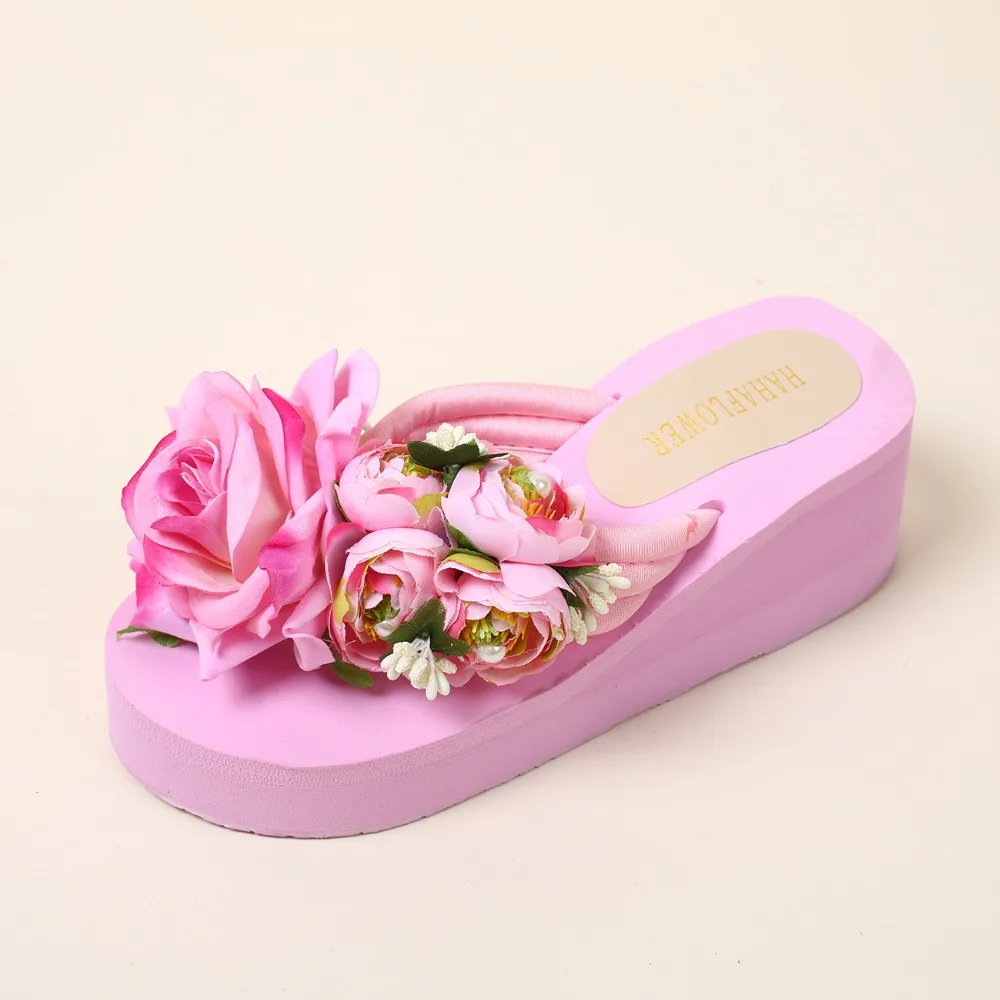 Сандалии HAHAFLOWER женские на платформе босоножки высокой повседневная обувь с