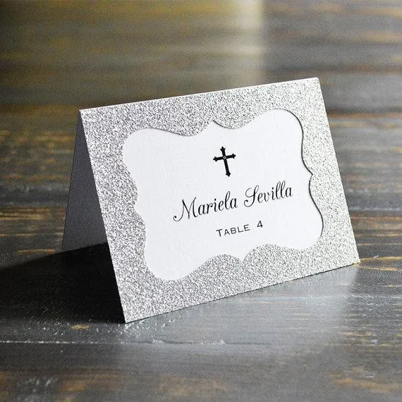 Блеск золотой Серебряный номера свадебных столов карточка места эскортная